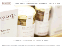 Tablet Screenshot of donostiafoods.com